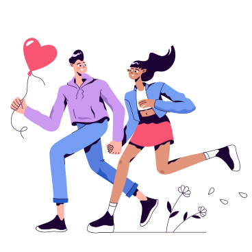 Romantic date of man and woman PNG, SVG