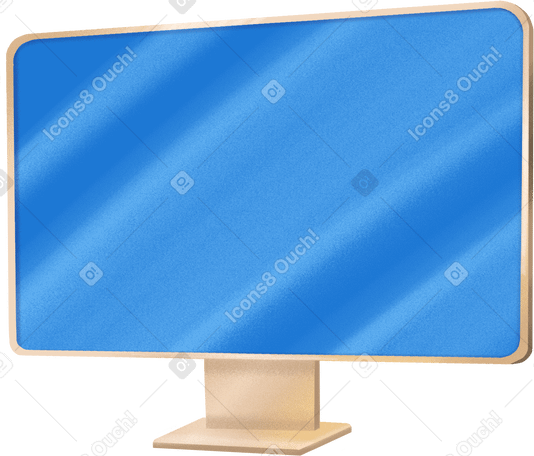 white computer monitor with display PNG, SVG