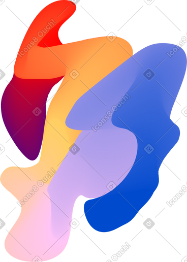 Rainbow wavy spot PNG, SVG