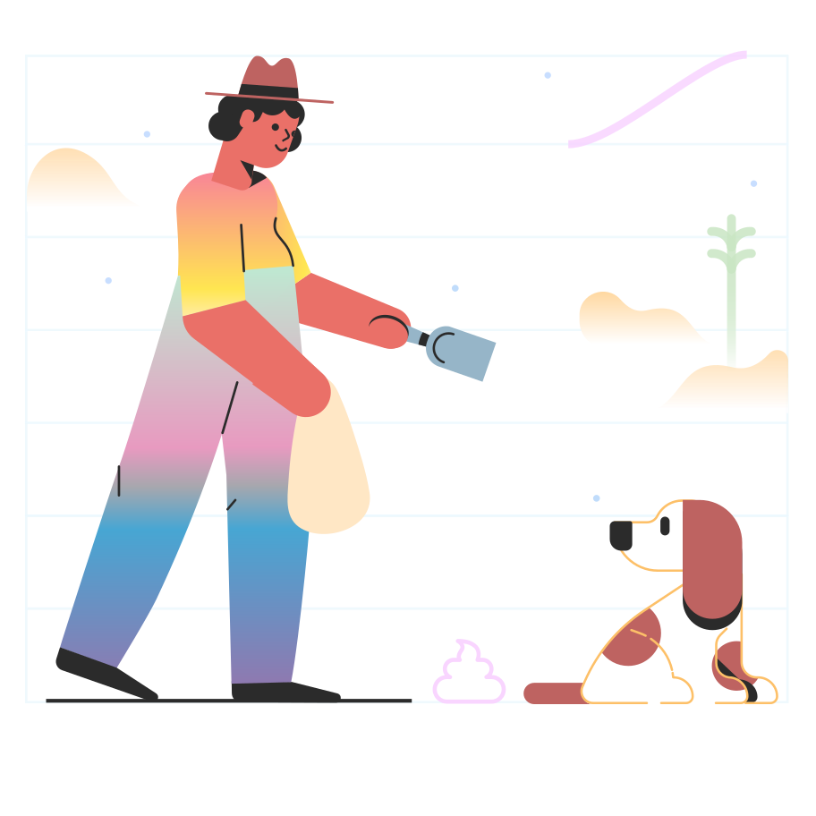 Pngとsvgの スタイルの 犬の後片付け ベクターイメージ Icons8 イラスト