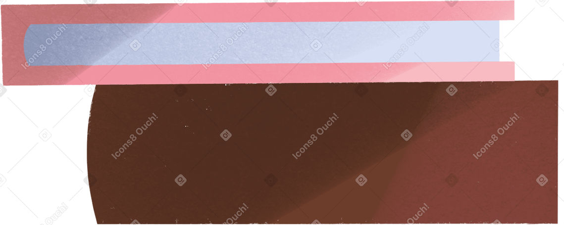 pink and brown books Illustration in PNG, SVG