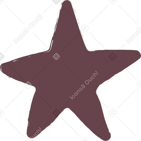 brown star PNG, SVG