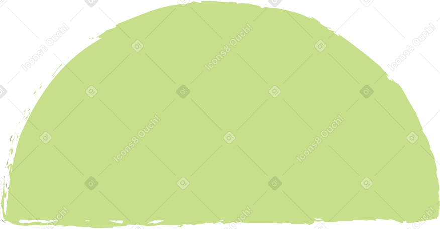 light green semicircle Illustration in PNG, SVG