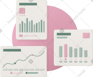 Three statistics graphs PNG, SVG