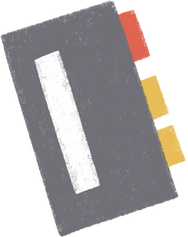 grey voice recorder with red and yellow buttons PNG, SVG
