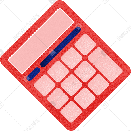 red calculator Illustration in PNG, SVG