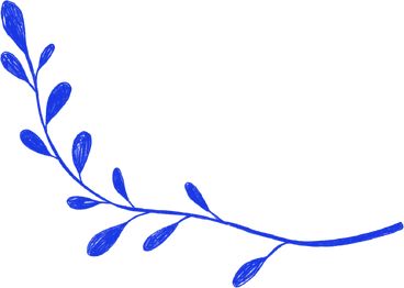 blue long sprig with leaves PNG, SVG