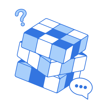 Rubik's cube puzzle with question mark PNG, SVG