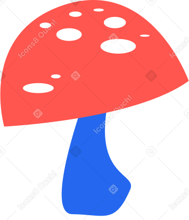 mushroom Illustration in PNG, SVG