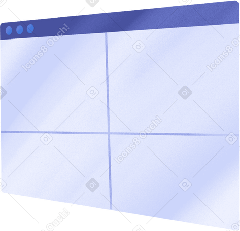 browser window divided into four windows PNG、SVG