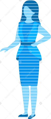 woman hologram projection Illustration in PNG, SVG
