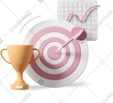 Trophy and target PNG, SVG