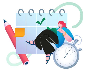 Business planning and time management PNG, SVG