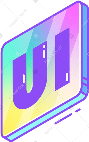 车牌文字中的字母 ui PNG, SVG