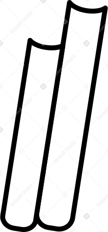 two spines of books Illustration in PNG, SVG