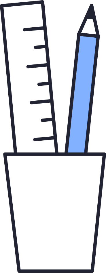 cup with a pencil PNG, SVG