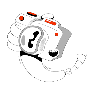 Фотокамера в руке в PNG, SVG