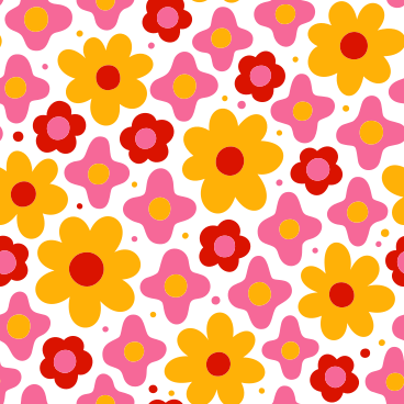 明るいシームレスな花柄 PNG、SVG