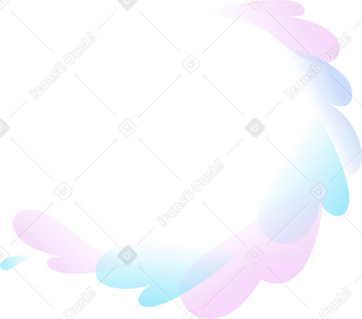 초승달 모양의 물방울 소용돌이 PNG, SVG