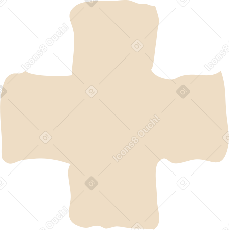 beige cross shape PNG、SVG