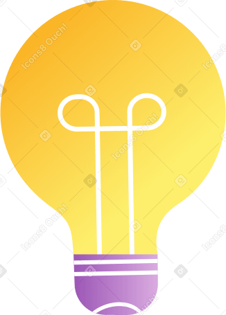 yellow light bulb PNG, SVG