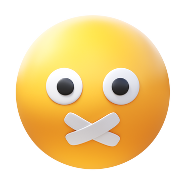 silent emoji PNG, SVG