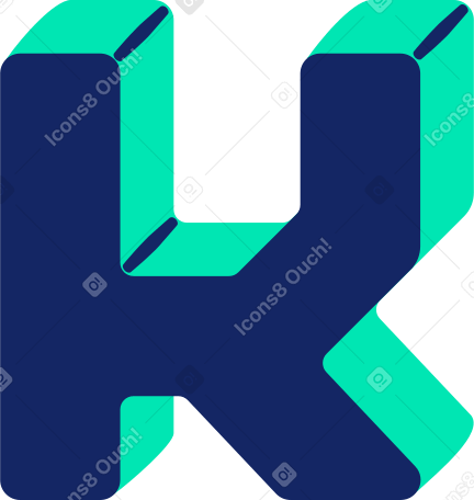 文字k のpngとsvgでのイラスト