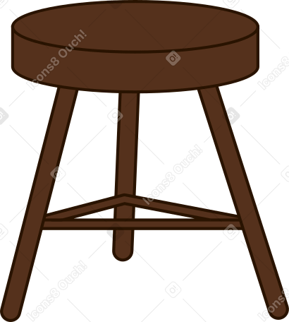 low stool PNG, SVG