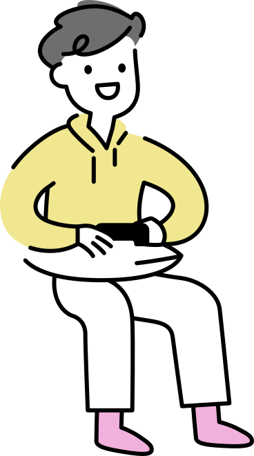 Young man with a gamepad PNG, SVG
