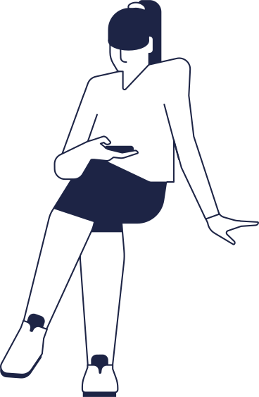 Femme avec ligne téléphonique PNG, SVG