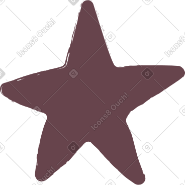 Brown star PNG, SVG