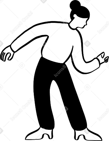 woman looking down PNG, SVG