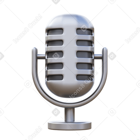 3D microphone PNG, SVG