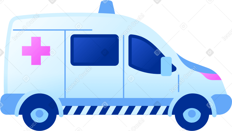 Illustration ambulance aux formats PNG, SVG