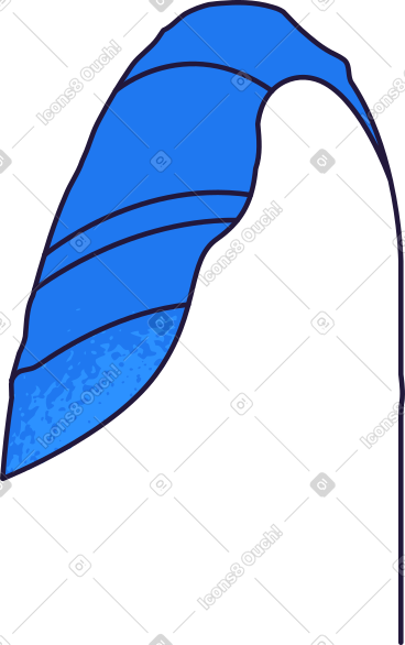 Blue leaf PNG, SVG