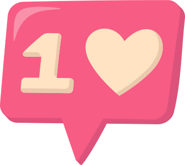 Pink likes plus one icon PNG, SVG
