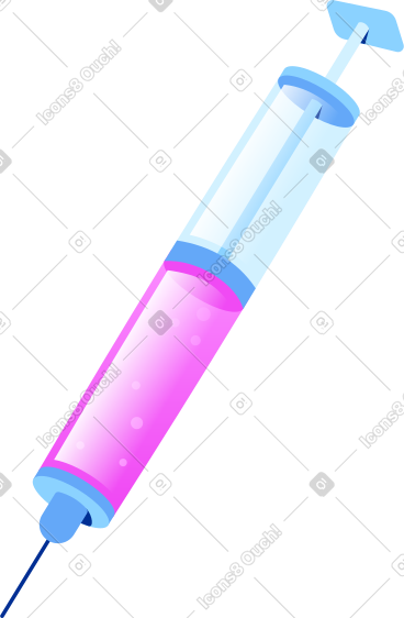 Pink medical syringe PNG, SVG