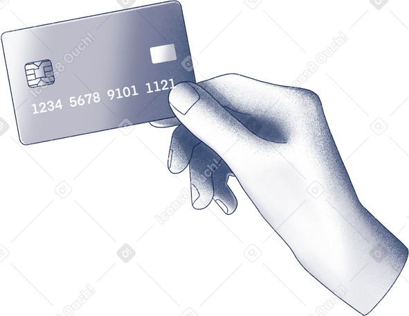 hand holding a bank card PNG, SVG