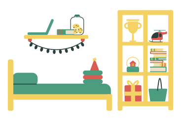 Детская спальня в PNG, SVG