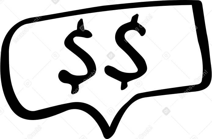 Bolha com dólares PNG, SVG