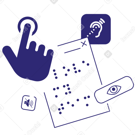 Web accessibility: vision and hearing impairment  PNG, SVG