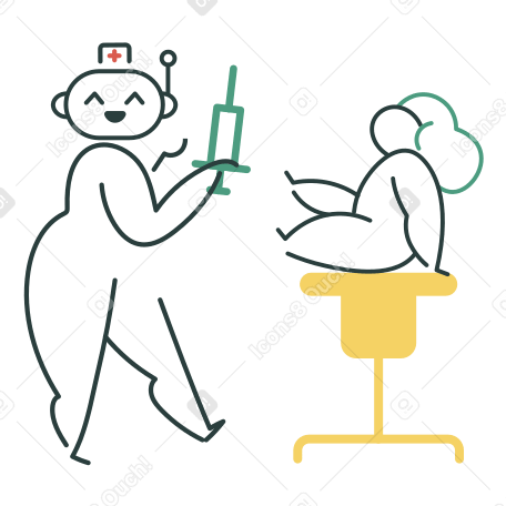Robodoctor Illustration in PNG, SVG