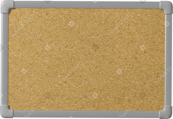 3D empty cork board PNG, SVG