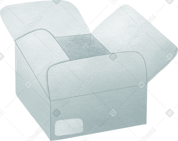 white cardboard box Illustration in PNG, SVG