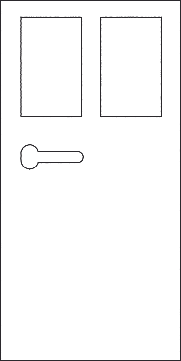 white closed door PNG, SVG