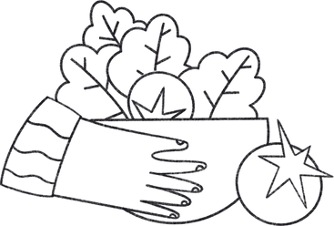 hand holding a plate of vegetables PNG, SVG