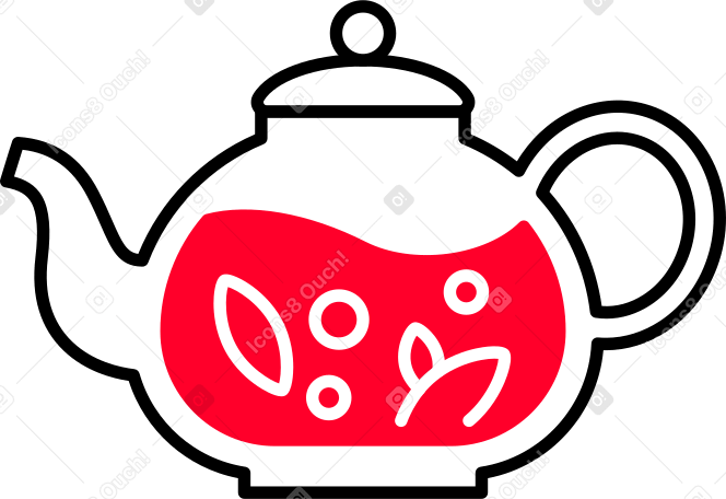 Стеклянный чайник в PNG, SVG