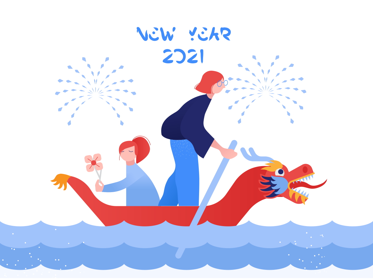 Chinese New Year 2021 Illustration in PNG, SVG