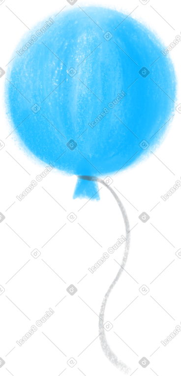 Balloon blue PNG, SVG