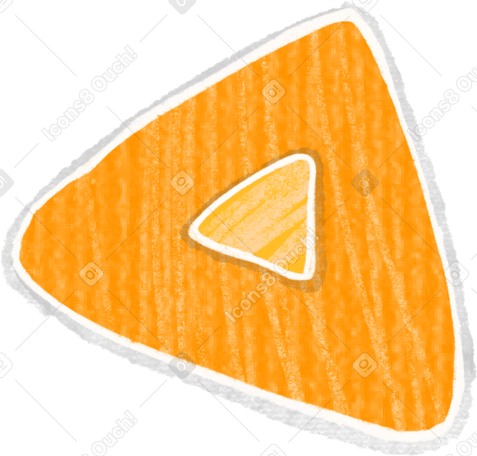 orange triangular sewing chalk PNG, SVG